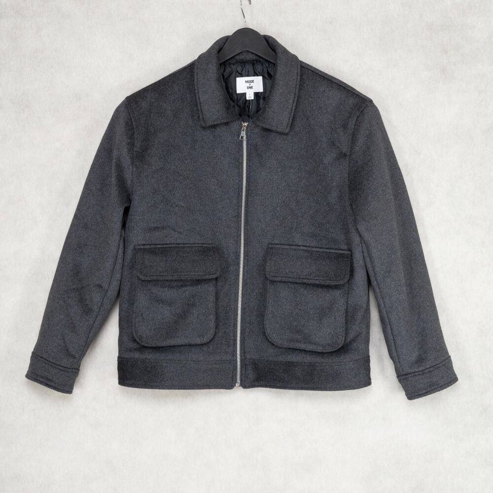 Mode of One Men Utility Pocket Jacket Heather Onyx Size L